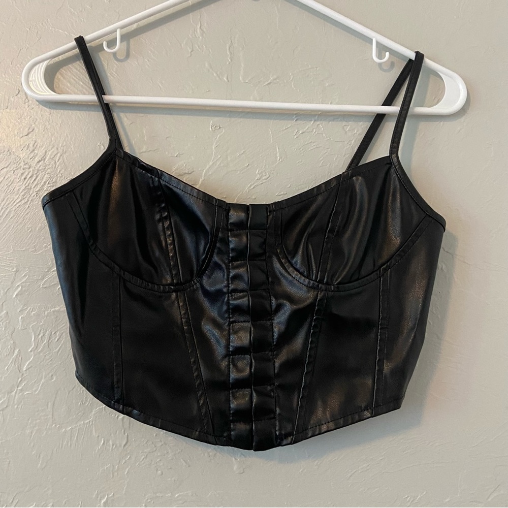 PU Leather size small bustier top